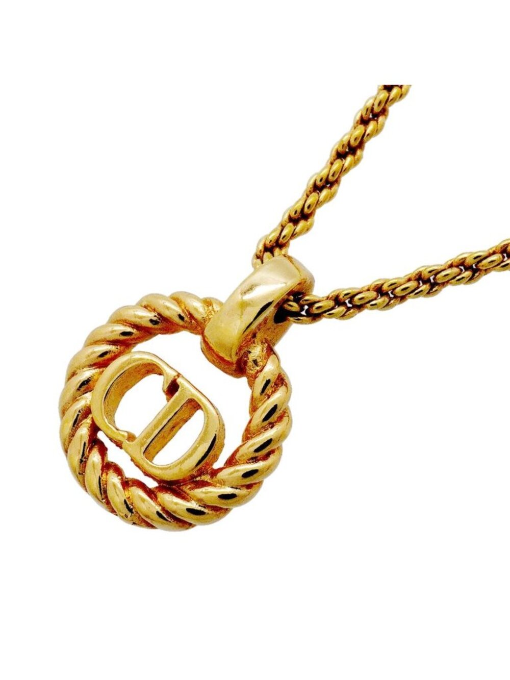 Dior Necklace CD Logo Gold Plated
